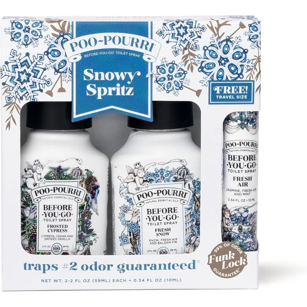 Poo ~ Pourri Snowy Spritz Before you Go Toilet Spray 2 - 2 fluid Oz